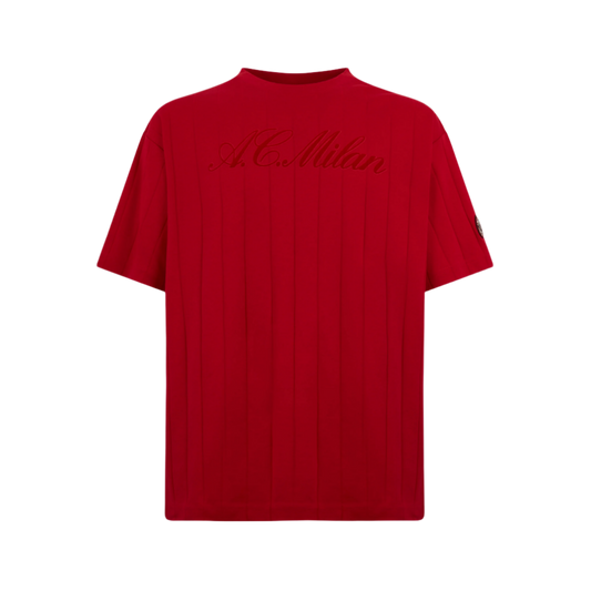 AC Milan x NY Yankees - TSHIRT ROSSA CON SCRITTA SUL FRONTE E RETRO