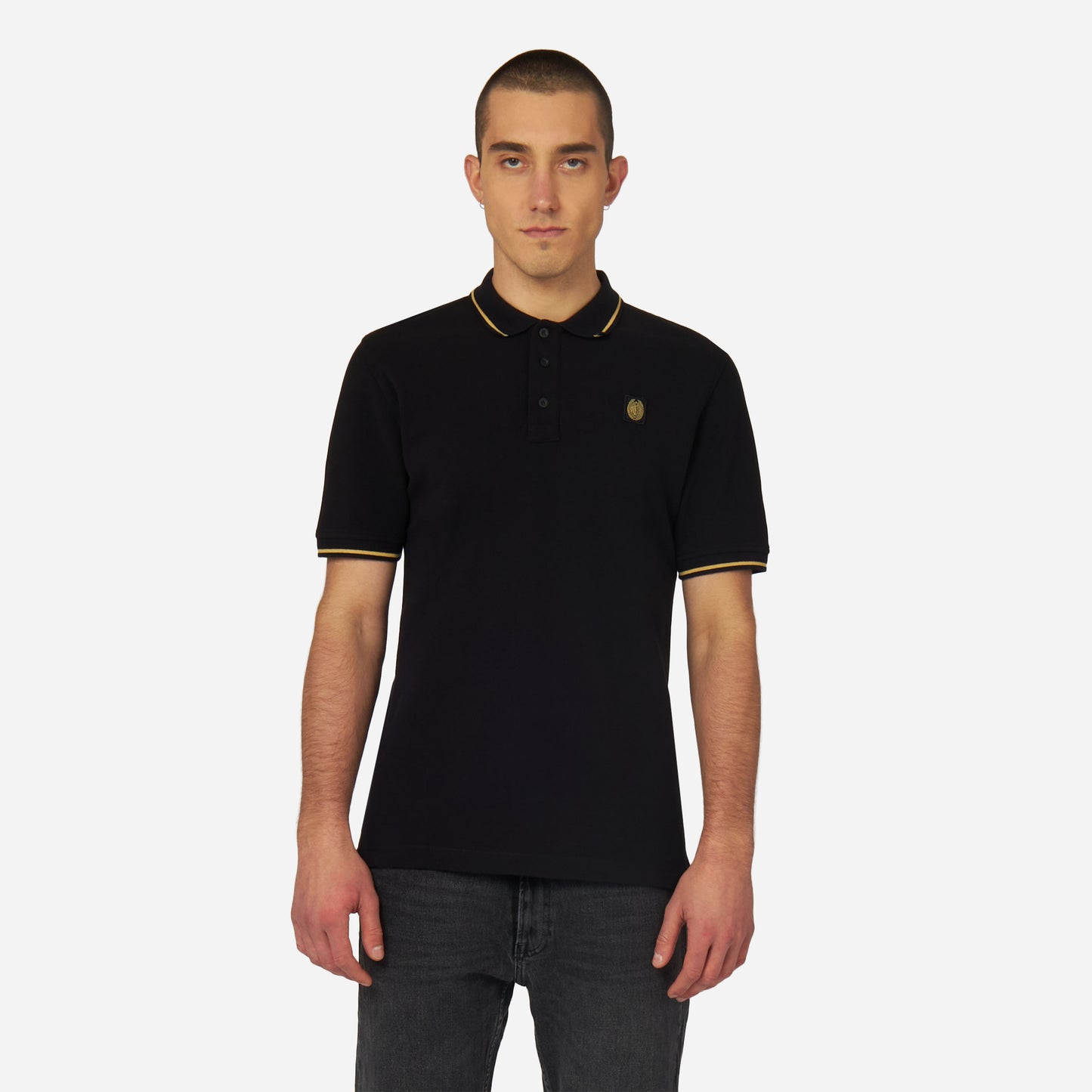 AC MILAN GOLD ESSENTIAL COLLECTION SHORT-SLEEVED POLO SHIRT