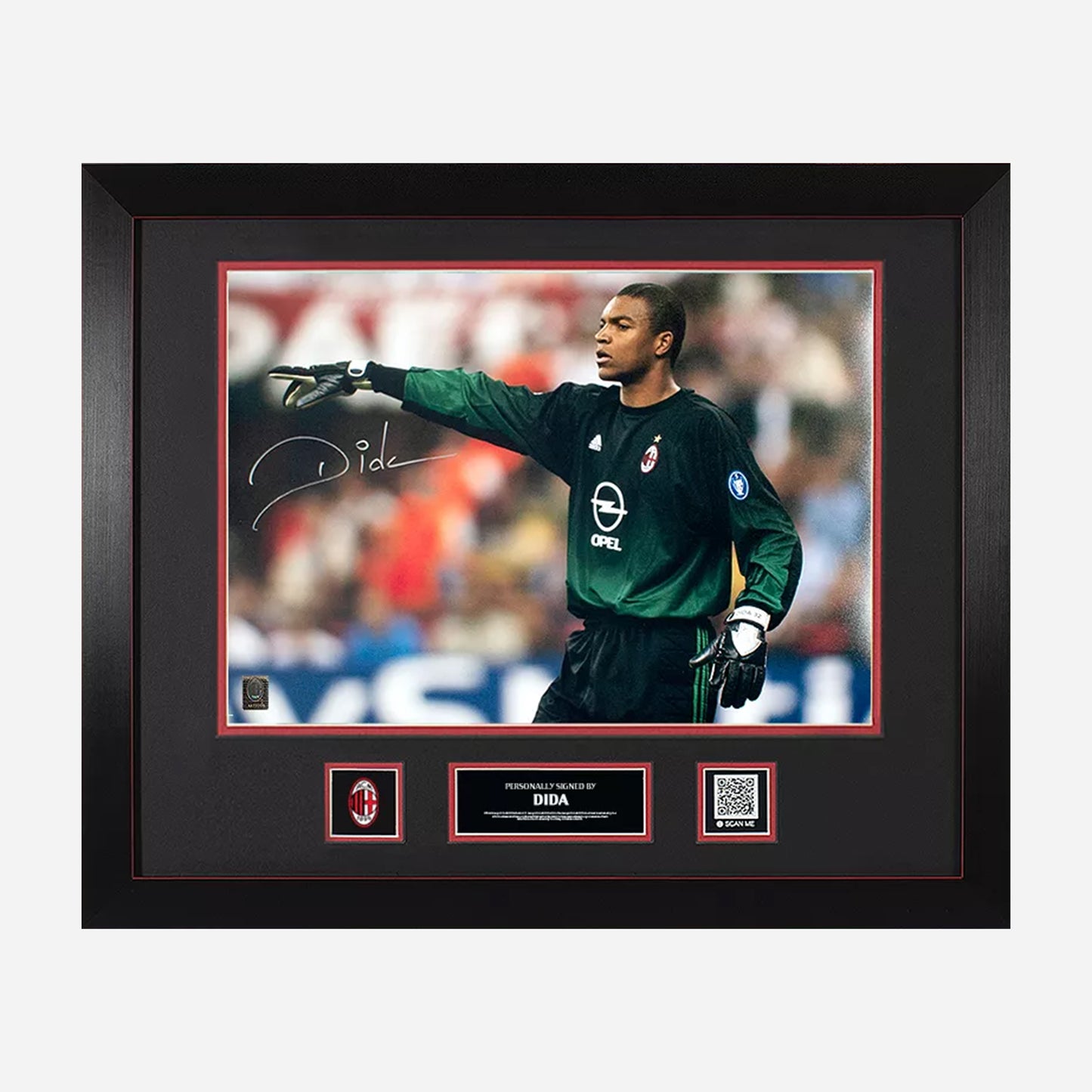DIDA OFFICIAL AC MILAN SIGNED AND FRAMED PHOTO 