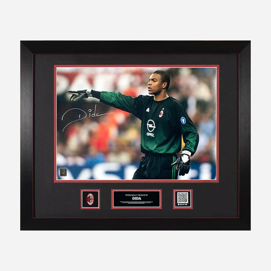 DIDA OFFICIAL AC MILAN SIGNED AND FRAMED PHOTO 
