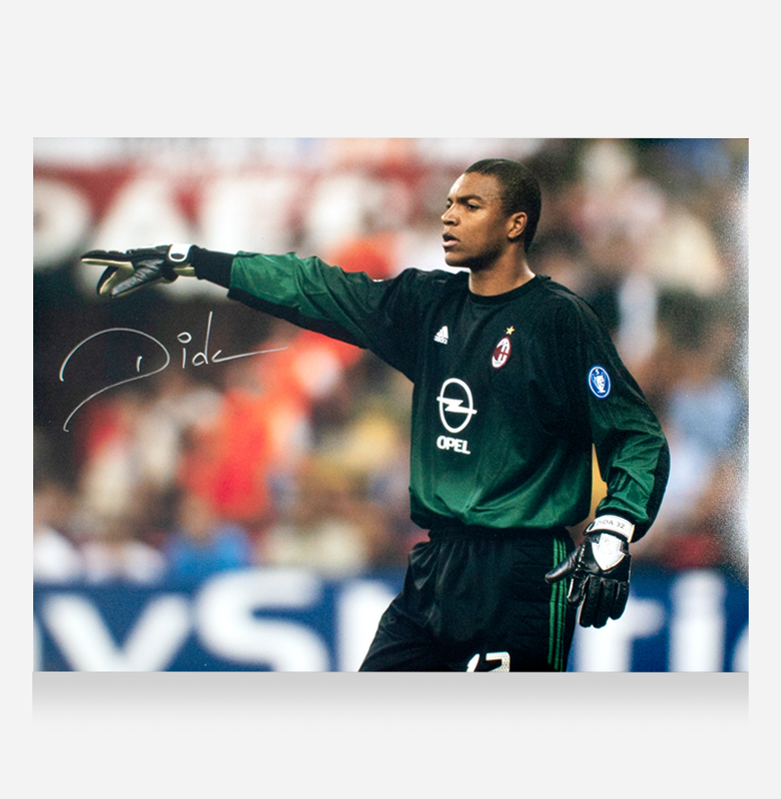 Foto storica Dida firmata e incorniciata