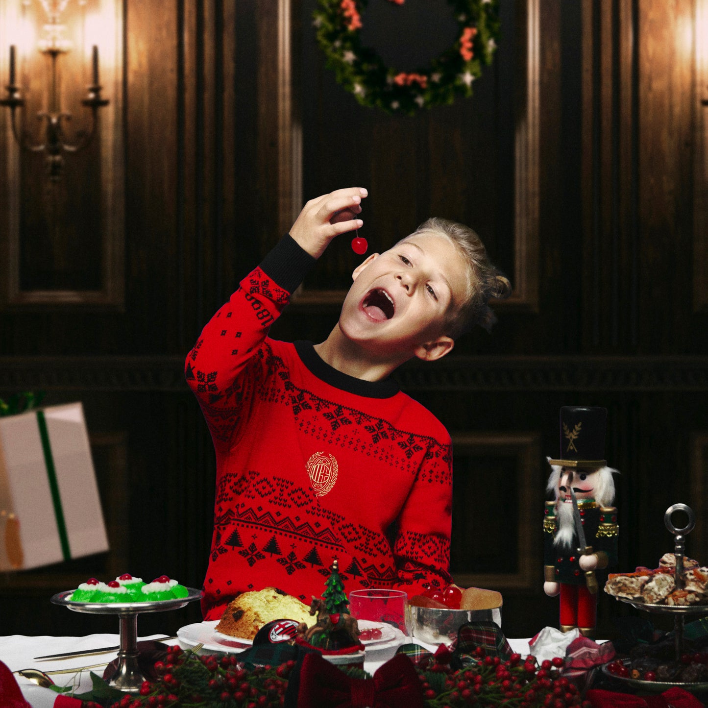 AC MILAN KIDS CHRISTMAS JUMPER
