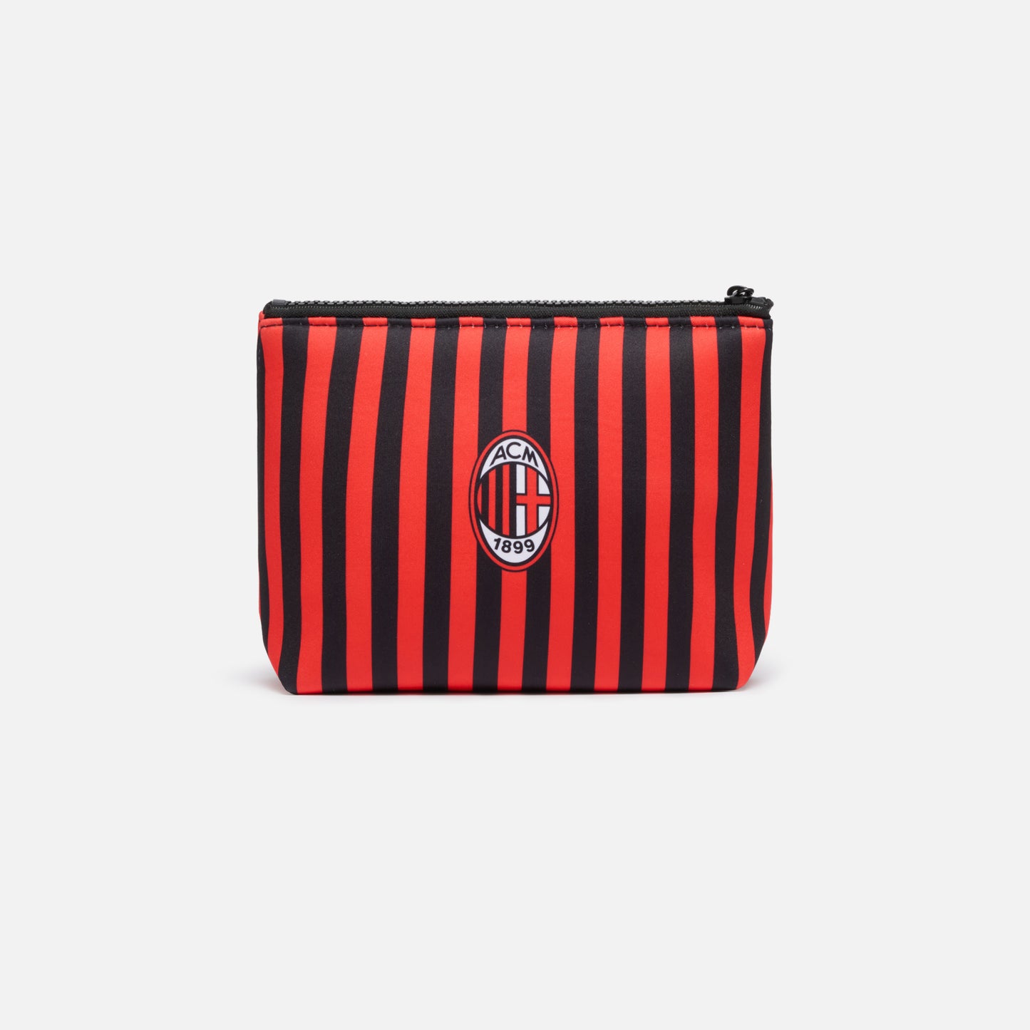 MC2 SAINT BARTH X AC MILAN BLACK AND RED STRIPED POUCH