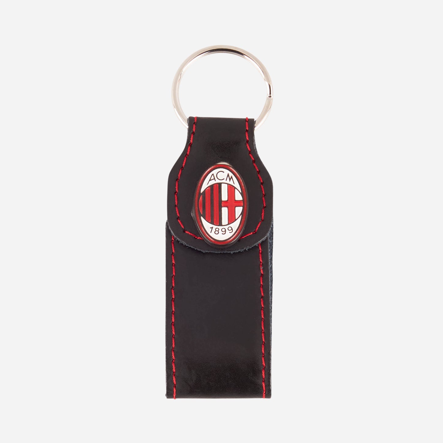 MILAN BLACK LEATHER KEYCHAIN
