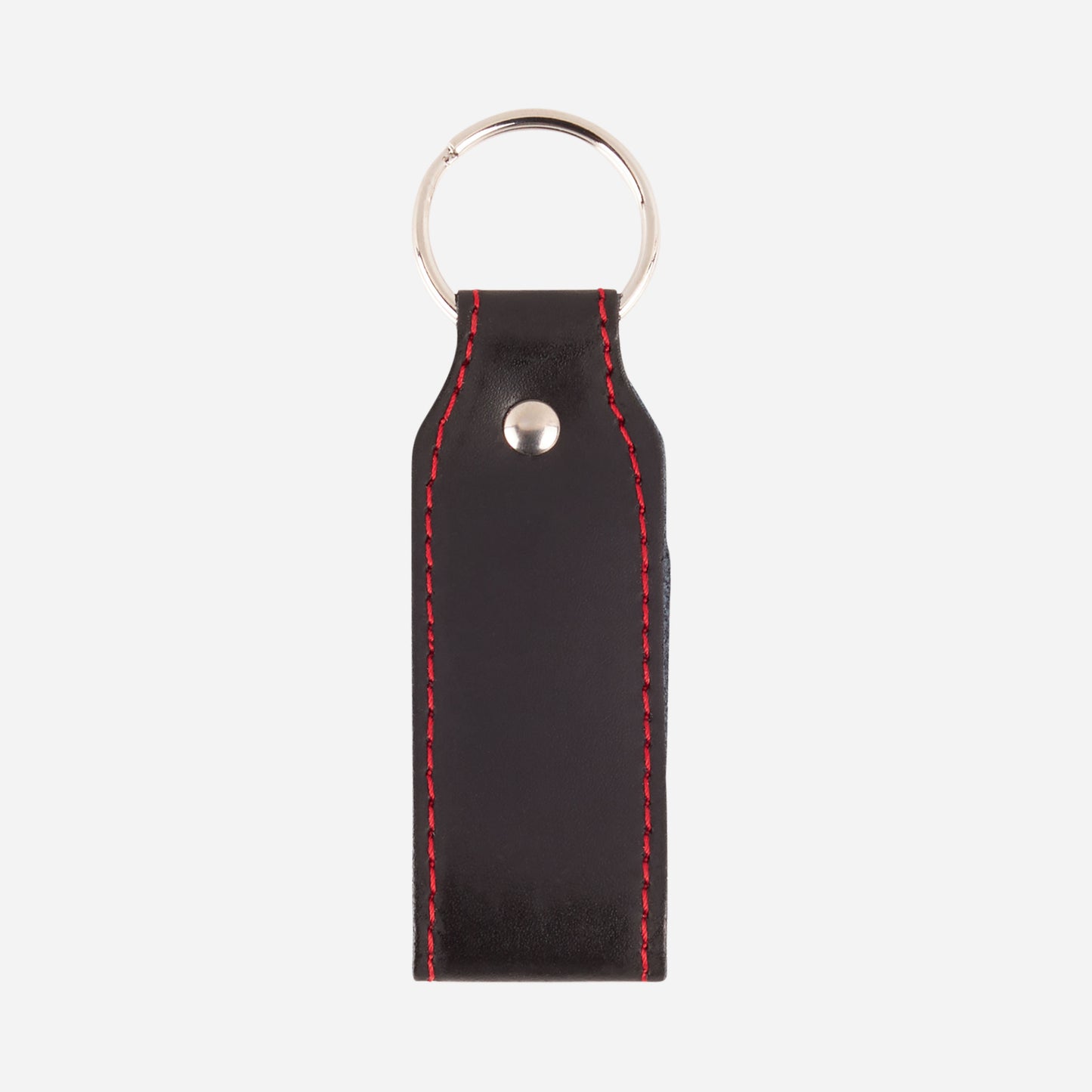 MILAN BLACK LEATHER KEYCHAIN