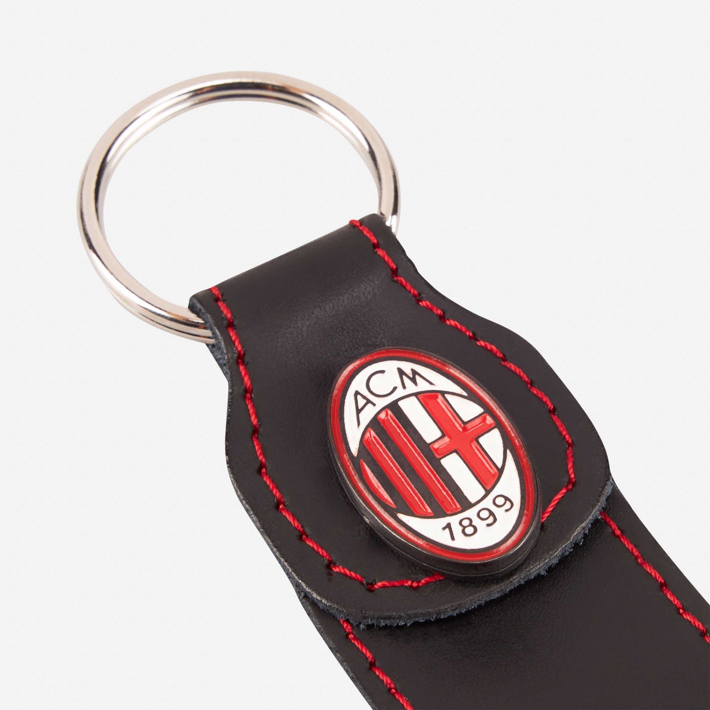 MILAN BLACK LEATHER KEYCHAIN