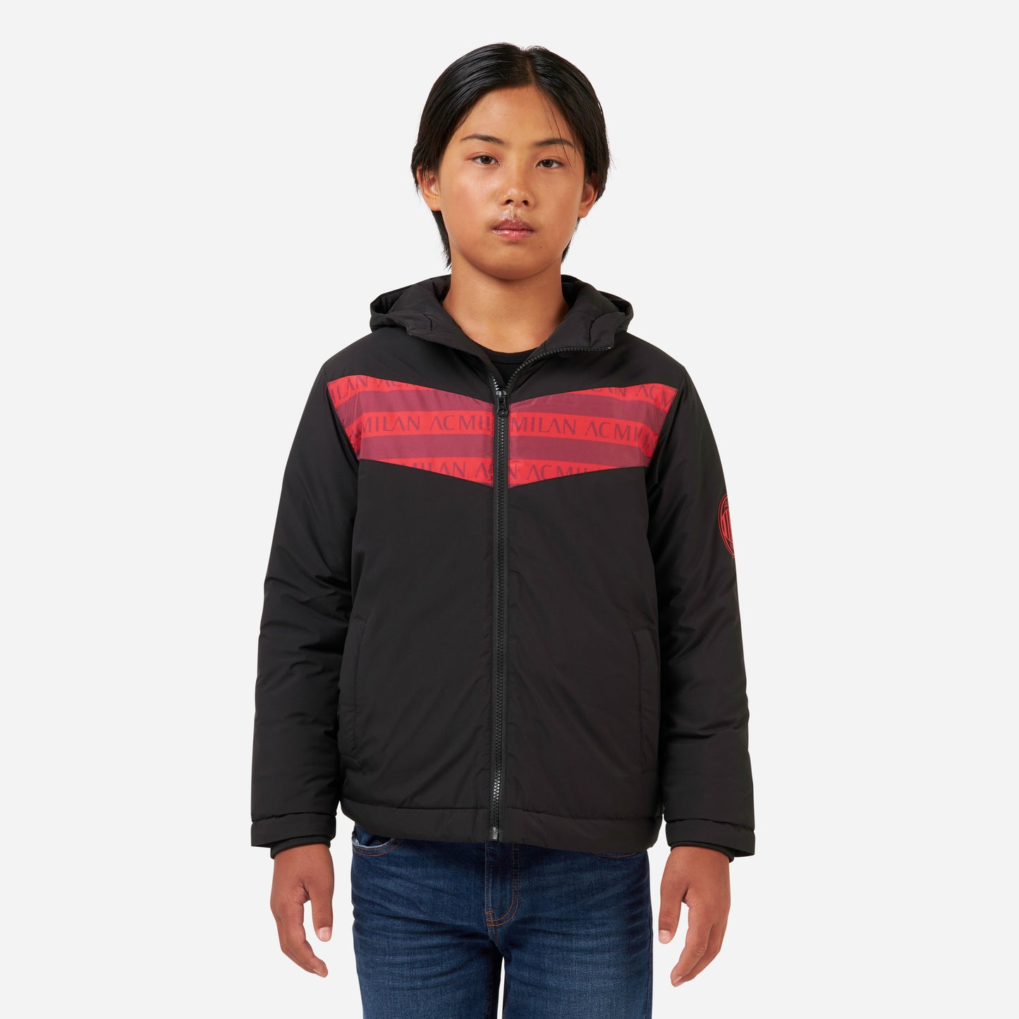 MILAN KIDS’ PADDED JACKET WITH DESIGNS AND LOGO