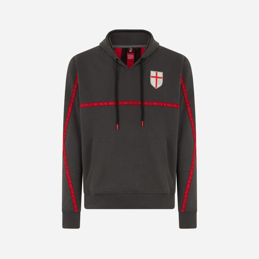 MILAN SWEATSHIRT WITH AC MILAN ESCUTCHEON AND STRIPES