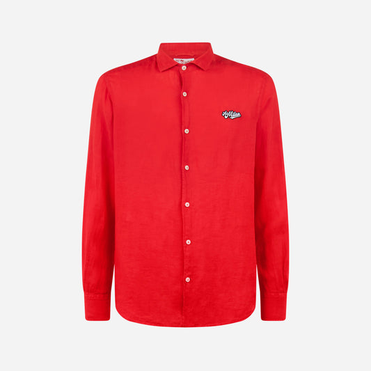CAMICIA LINO ROSSA MC2 SAINT BARTH X AC MILAN