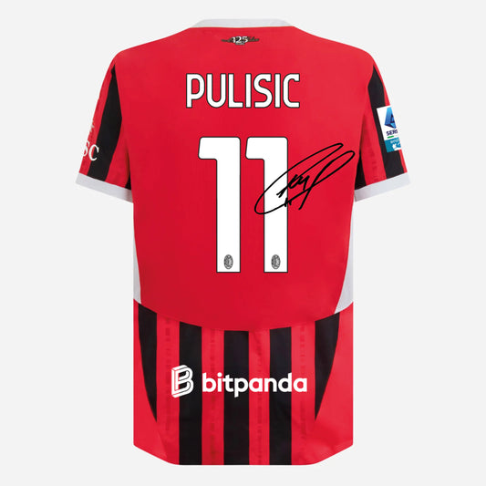 MILAN HOME 2024/25 JERSEY SIGNED BY PULISIC