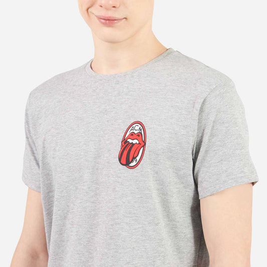 T-SHIRT MILAN X THE ROLLING STONES CON STAMPA E RICAMO