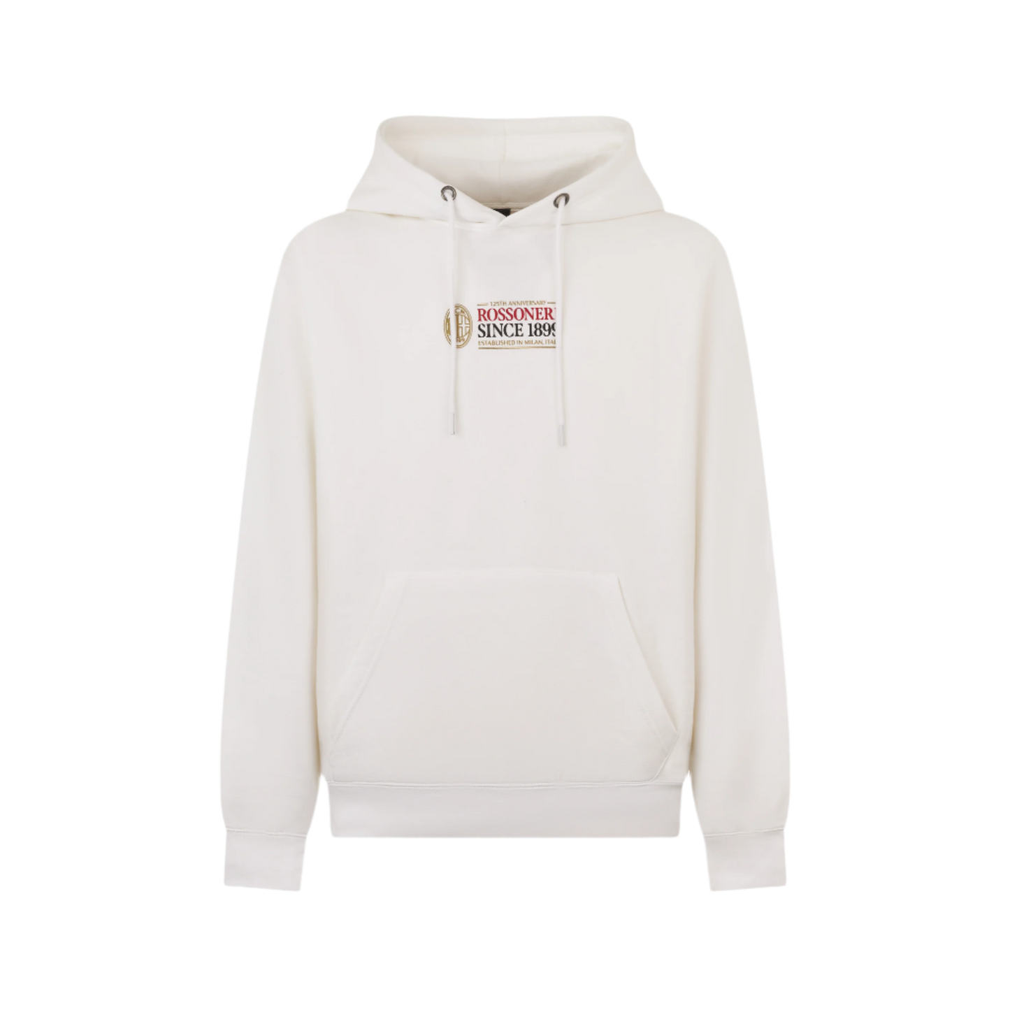 FELPA CON CAPPUCCIO BIANCA - ROSSONERI SINCE 1899