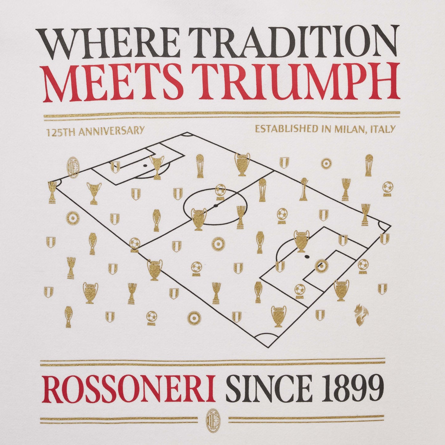 FELPA CON CAPPUCCIO BIANCA - ROSSONERI SINCE 1899