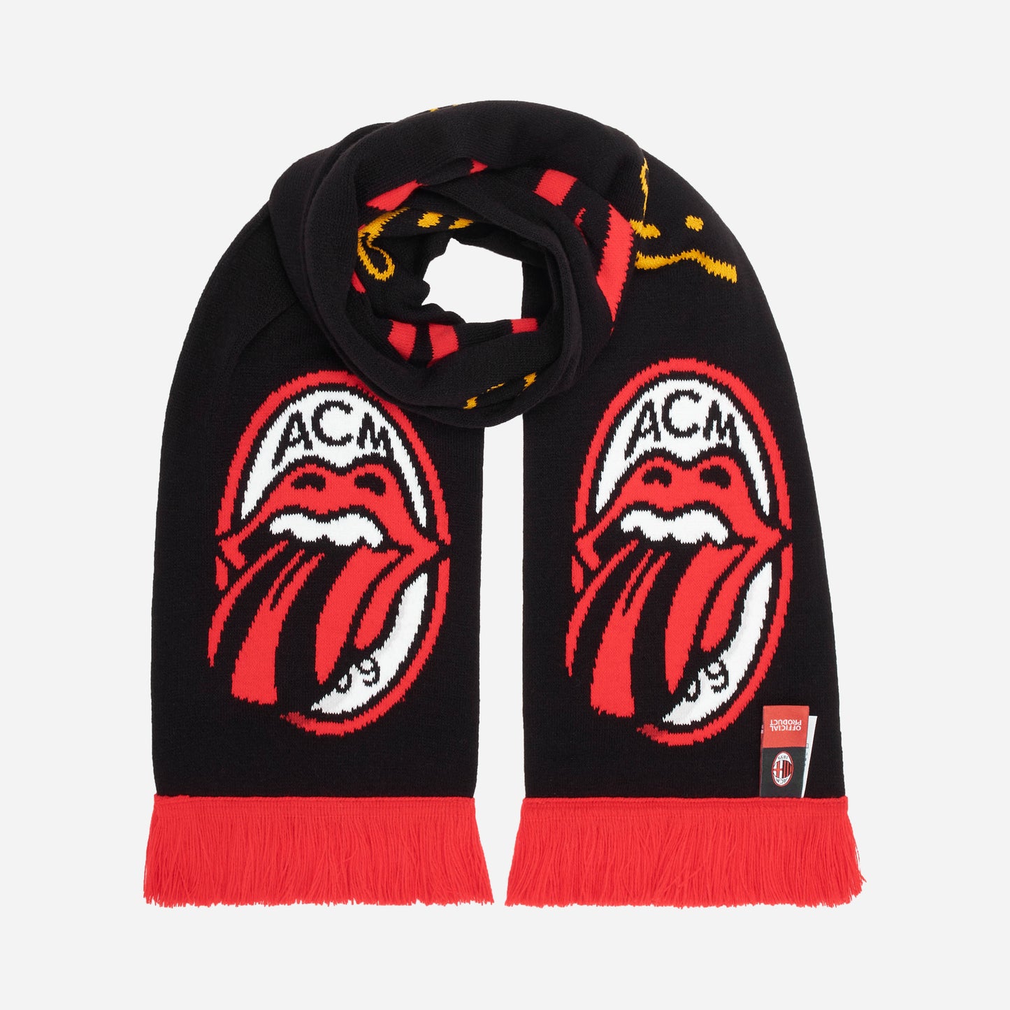 SCIARPA RICAMATA MILAN X THE ROLLING STONES