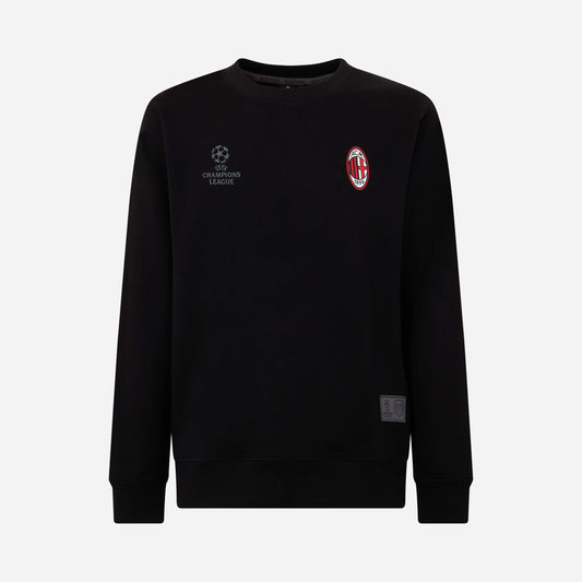 FELPA GIROCOLLO MILAN CON STAMPA CHAMPIONS