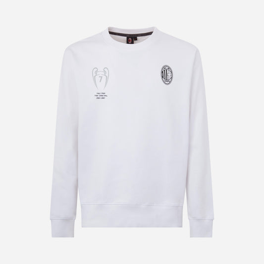 FELPA GIROCOLLO MILAN CON STAMPA CHAMPIONS