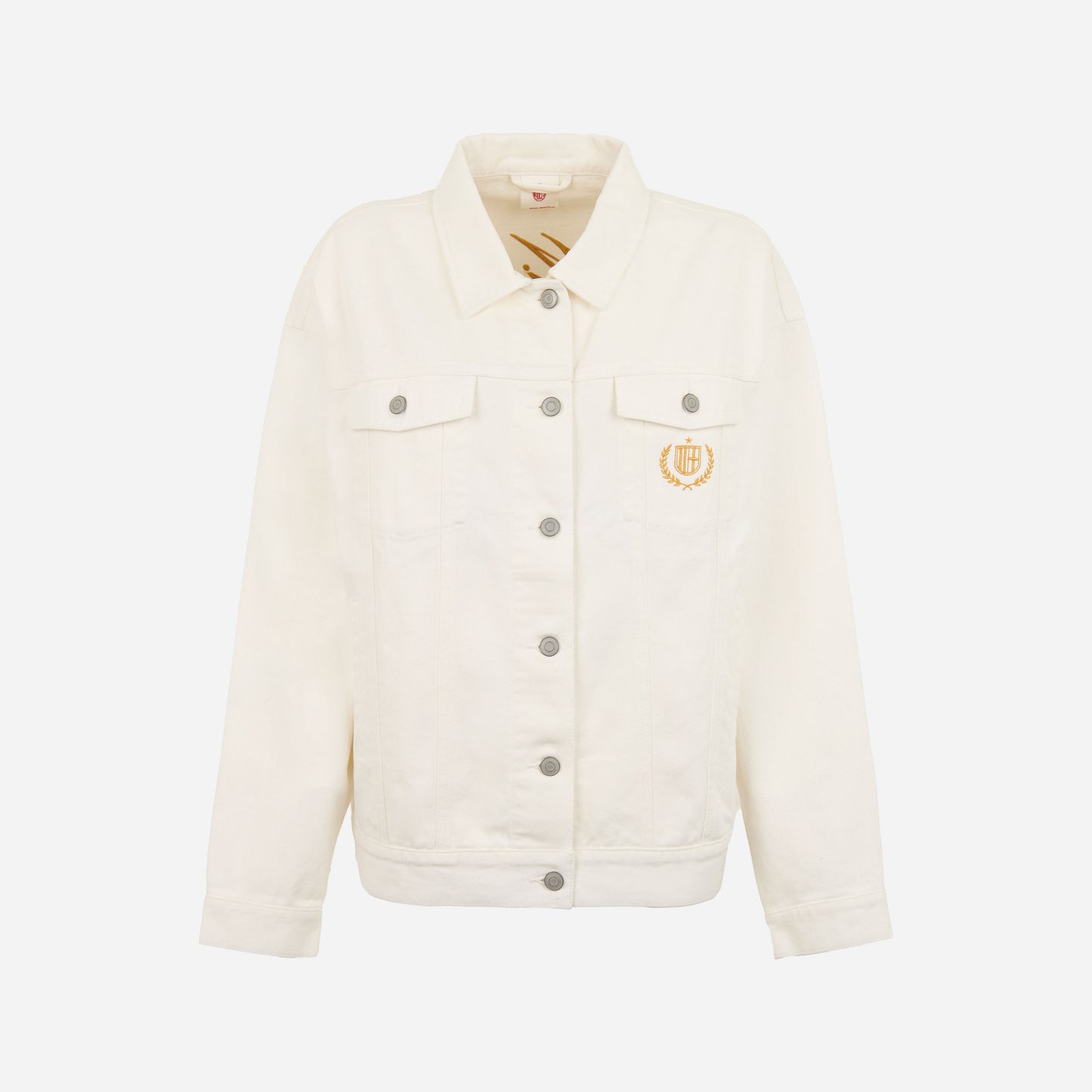 GIACCA DI JEANS MILAN BIANCA DONNA CON RICAMO