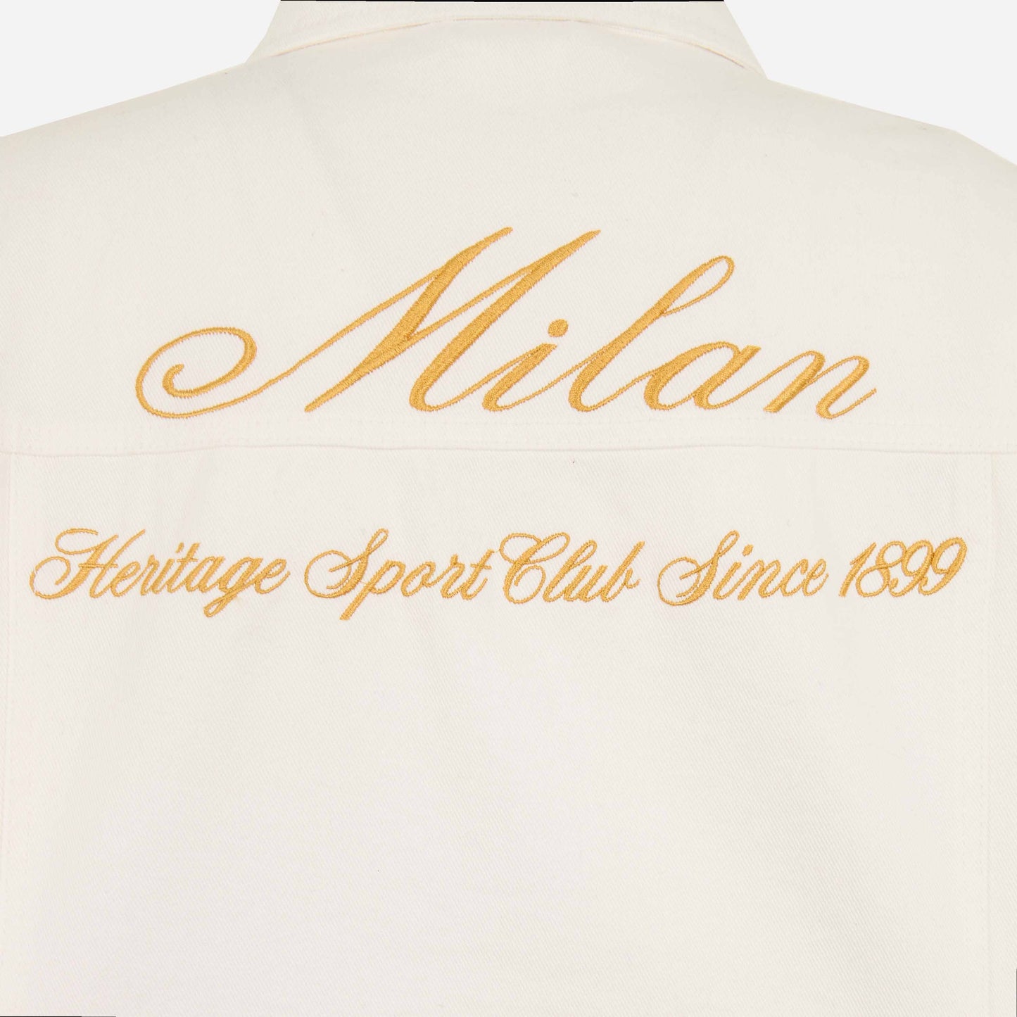 GIACCA DI JEANS MILAN BIANCA DONNA CON RICAMO