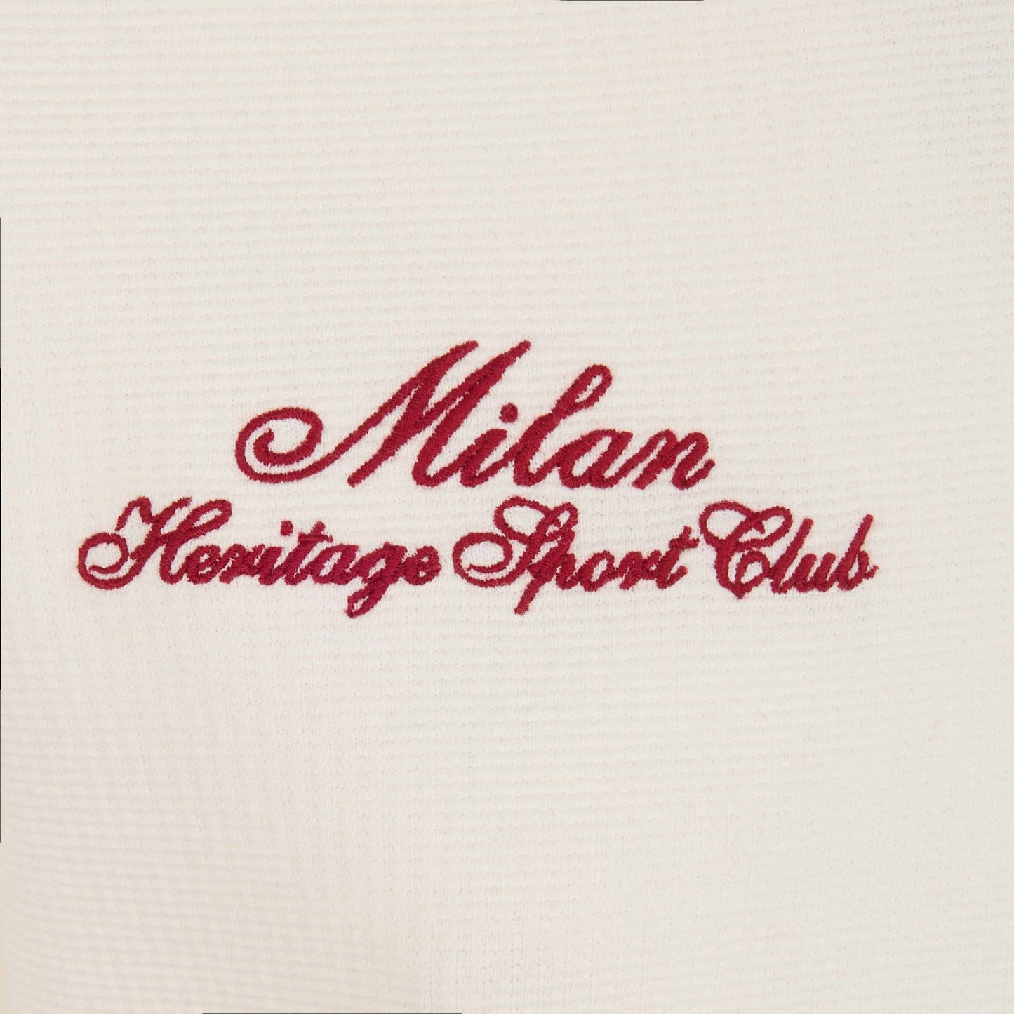 AC MILAN WOMEN'S WHITE LONG SLEEVE POLO WITH EMBROIDERY