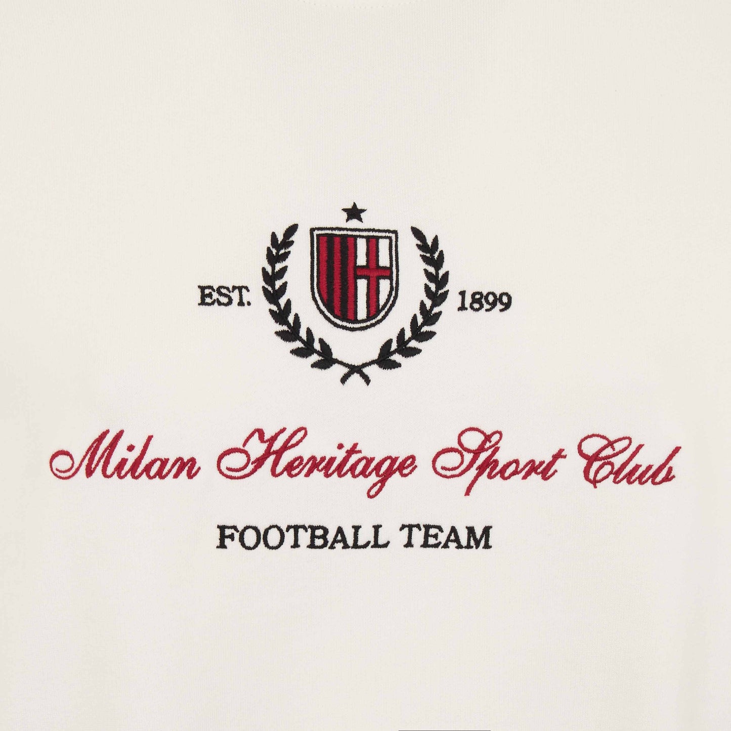 AC MILAN WOMEN'S WHITE SWEATSHIRT WITH EMBROIDERY