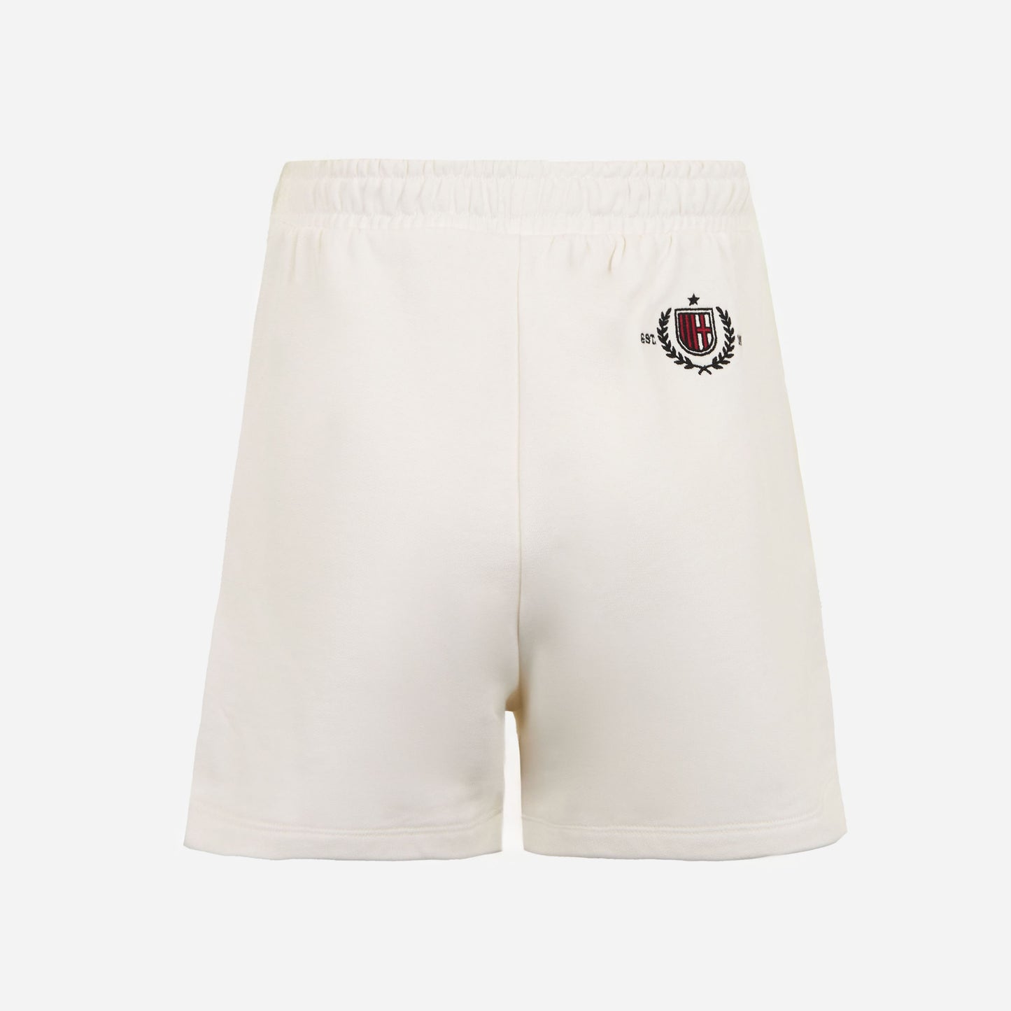 AC MILAN WOMEN'S WHITE SHORTS WITH EMBROIDERY
