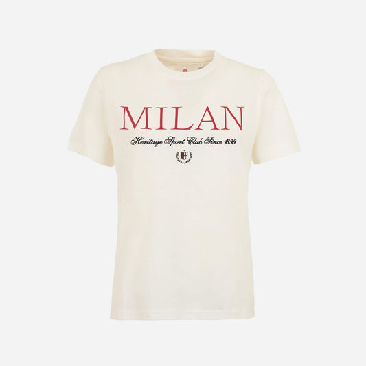 T-SHIRT MILAN BIANCA DONNA CON RICAMO