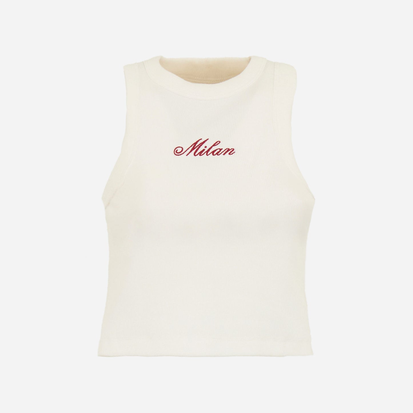 CROP TOP MILAN BIANCO DONNA CON RICAMO