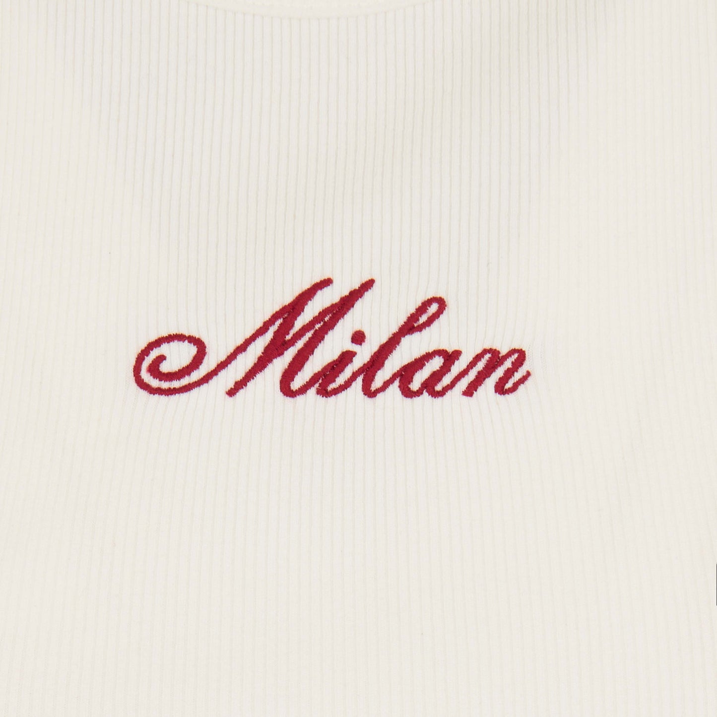 CROP TOP MILAN BIANCO DONNA CON RICAMO